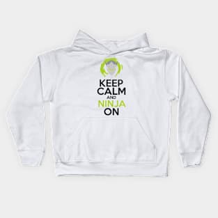 Keep Calm and Ninja On Kids Hoodie